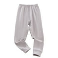 thumbnail image 1 of CAIVO Unisex Kids Boys Girls Winter Warm Solid Color Ribbed Sweatpants Jogger Pants Slacks Trousers Trendy Toddler Child Daily Wear, 1 of 3