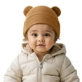 thumbnail image 1 of CAIVO Winter Knitted Hat Kids With Adorable Bear Ears Soft Stretchy Warm Cap Boys Girls Boho Child Solid Color Clothing, 1 of 8