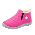 thumbnail image 1 of CAIVO Winter Warm Boots Girls Insulated Fuzzy Outdoor Cold Weather Lightweight Solid Color Footwear With Thick Sole Traction Versatile Lightweight Kids Shoes, 1 of 5