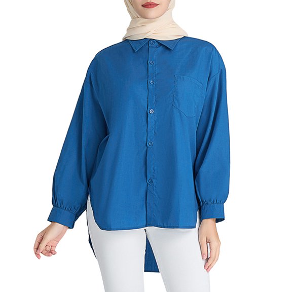 CAIVO Women Casual Solid Color Multicolor Lapel Long Sleeve Button Up Cardigan Shirt Vacation Summer Blouse Back To School Tops