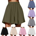 thumbnail image 1 of CAIVO Women Fashion Solid Color Casual Loose Sports Shorts Yoga Workout Holiday Summer Outdoor Leisure Work Bottoms, 1 of 9