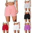 thumbnail image 1 of CAIVO Women High Waisted Running Shorts Lined Workout Athletic Short Breathable Summer Outdoor Casual Solid Color Bottoms, 1 of 5