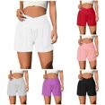 thumbnail image 1 of CAIVO Women High Waisted Running Shorts Lined Workout Athletic Short Comfort Summer Outdoor Leisure Casual Solid Color Bottoms, 1 of 5