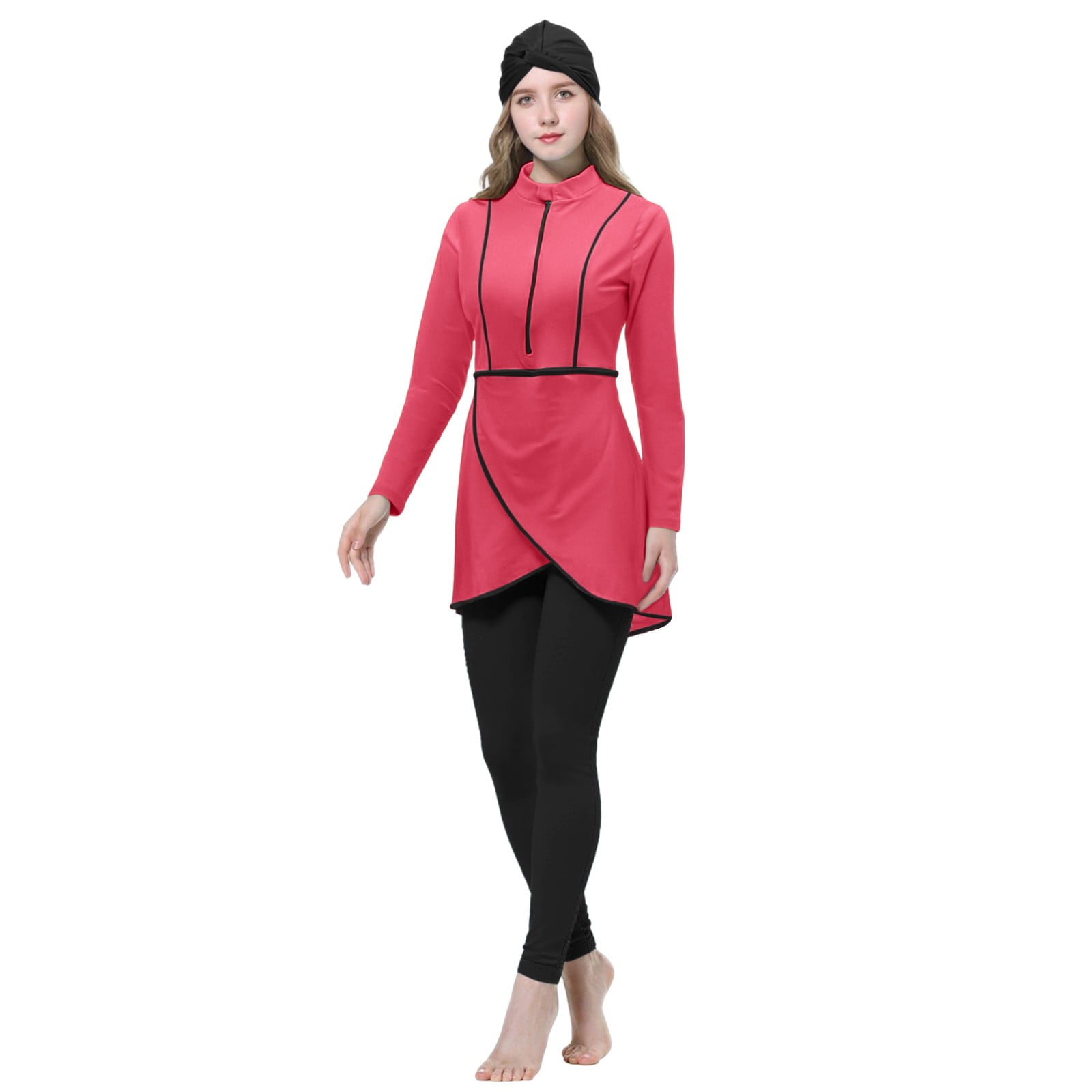 Women's Fashion Conservative Printed Long Sleeve One-piece Swimsuit main image 0