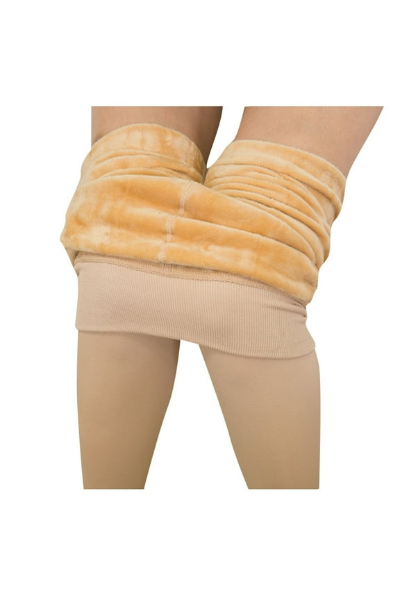 Women Warm Winter Tight Thick Velvet Wool Pants Trousers Leggings Trousers Solid Color Daily Slacks Trendy