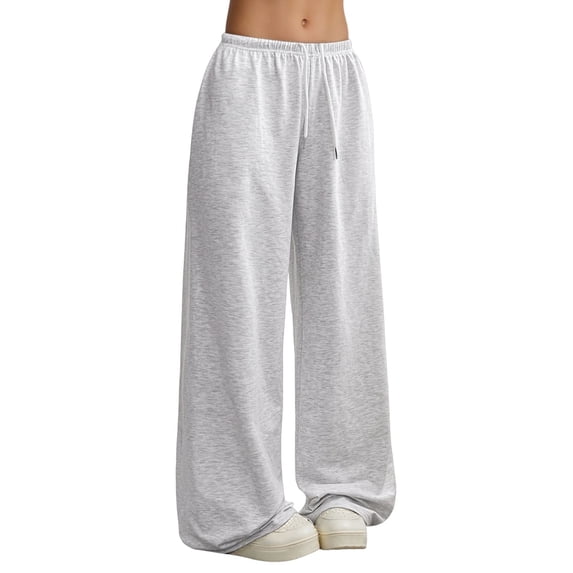 CAIVO Women's Graphic Baggy Pants Drawstring High Waisted Baggy Sweatpants With Pocket Streetwear Trousers Solid Color Daily Slacks Relaxed Fit