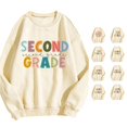 thumbnail image 1 of CAIVO Womens Teacher Sweatshirt Letter Printed Graphic Teacher Sweatshirts Back To School Print Drop Shoulder Pullovers Long Sleeve Relaxed Fit Fall Tops, 1 of 4