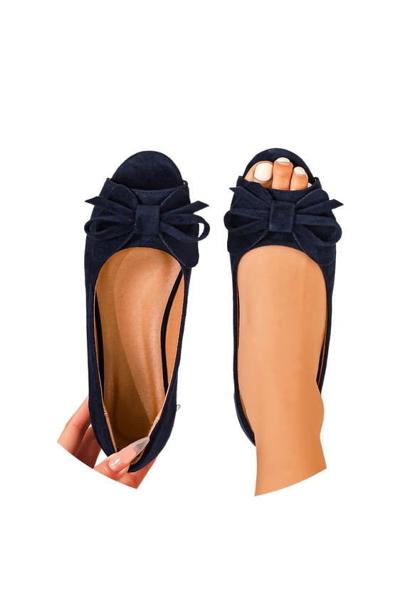 CAIXAI Flats For Women Womens Square Toe On Ballet Soft Sole Lightweight Breathable Casual Walking Shoes