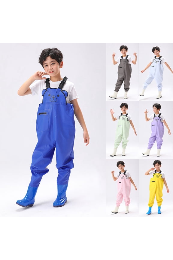 CAIXAI Kids Chest Waders Waterproof Nylon Youth Waders with Boots Fishing & Hunting Waders for Toddler Children Boys Girls