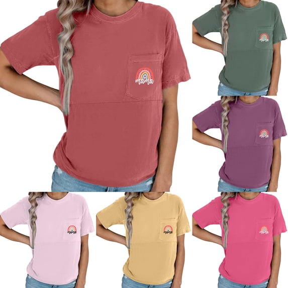 CAIXAI Maternity Summer Clothes Oversized Nursing T-Shirts for Breastfeeding with Hidden Zipper Loose Fit Raglan Short Sleeve Maternity Tops