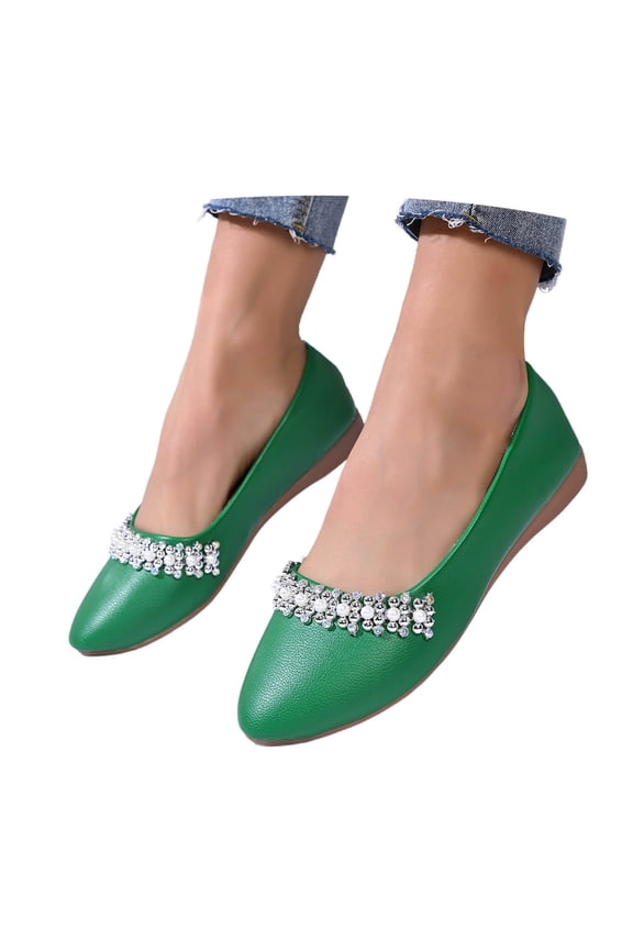 CAIXAI Mesh Flats For Women Womens Mary Jane Flats Closed Pointed Toe Ballet Flats Ankle Strap Work Dress Shoes