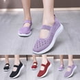 thumbnail image 1 of CAIXAI Orthopedic Dress Sneakers Women Arch Support Women Sock Sneakers Comfortable Non- Sole Walking Shoes for Women Mesh Knitted Platform Mary Janes Hands-Free Sock Shoe, 1 of 7