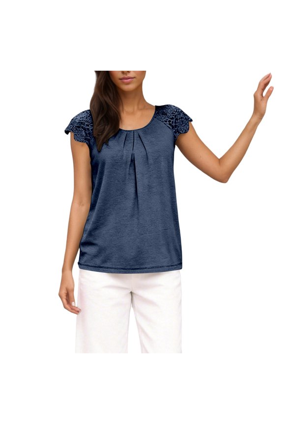 CAIXAI Tshirts Shirts for Women Short Sleeve Tshirts Solid Basic Tops for Women Fashion Women's Basic White Shirts Basic Tees Blouses for Women Trendy