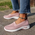 thumbnail image 1 of CAIXAI Walking Shoes for Women Orthopedic Dress Shoes for Women Lightweight Knit Upper Embroidery White Sneakers for Women Walking Anti-Skid Adjustable Upper Mary Jane Flats Hands-Free Barefoot Shoe, 1 of 7