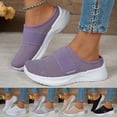 thumbnail image 1 of CAIXAI Walking Shoes Women Wide Walking Shoes for Women Lightweight Mesh Knitted Woven Sneakers Women Non- Sole Arch Support Mary Jane Shoes Hands-Free Sock Shoe, 1 of 8