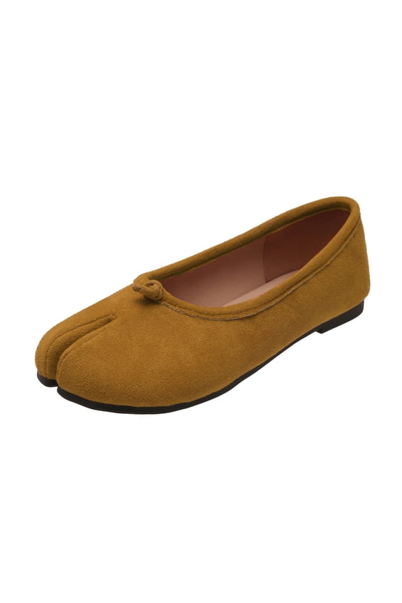 CAIXAI Women'S Flats Womens On Ballet Knitted Breathable Sporty Comfort Casual Shoes for Everyday Wear