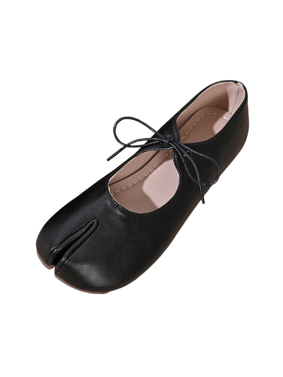 CAIXAI Women'S Flats Womens Split Toe Ballet Soft Sole On Comfortable Walking Shoes For Daily Casual Wear