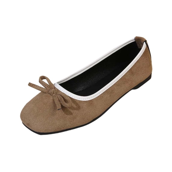 CAIXAI Womens Ballet Flats Flats for Women Round Toe Ballet Flats Comfortable Slip on Dressy Shoes for Work Business Casual Travel