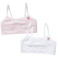 thumbnail image 1 of CAIXIA 2 Pack Cotton Girls Training Bra Crop Cami Training Bras for Girls with Adjustable Straps Cotton Bra Pack, 1 of 7