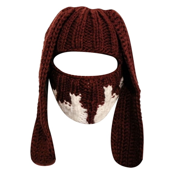 CAIXIA 3 in 1 Beanie Hat with Scarf and Mask, 3 in 1 Beanie Hat for Women, Warm Knitted BeanieHat Fleece Scarf Mask