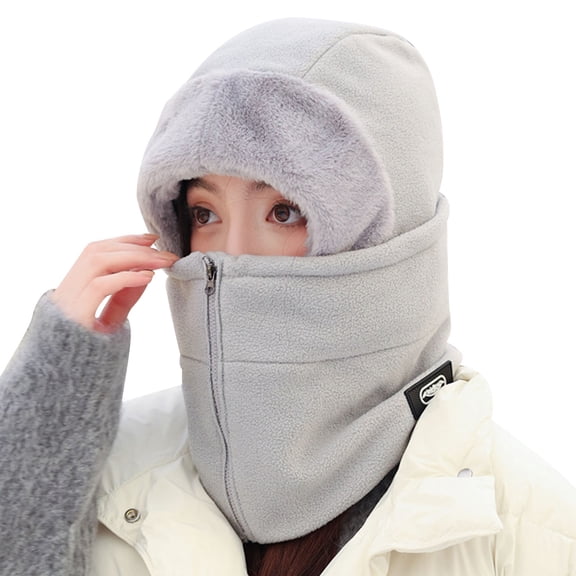CAIXIA 3 in 4 Beanie Hat with Scarf and Mask Unisex Winter Cycling Hat with for Cold Weather Bike Riding and Outdoor Activities