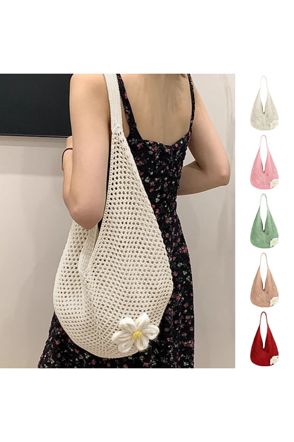 Beach Tote Bag for Women Raffia Crochet Purse Large Summer Hobo Woven Shoulder Handbag for Vacation