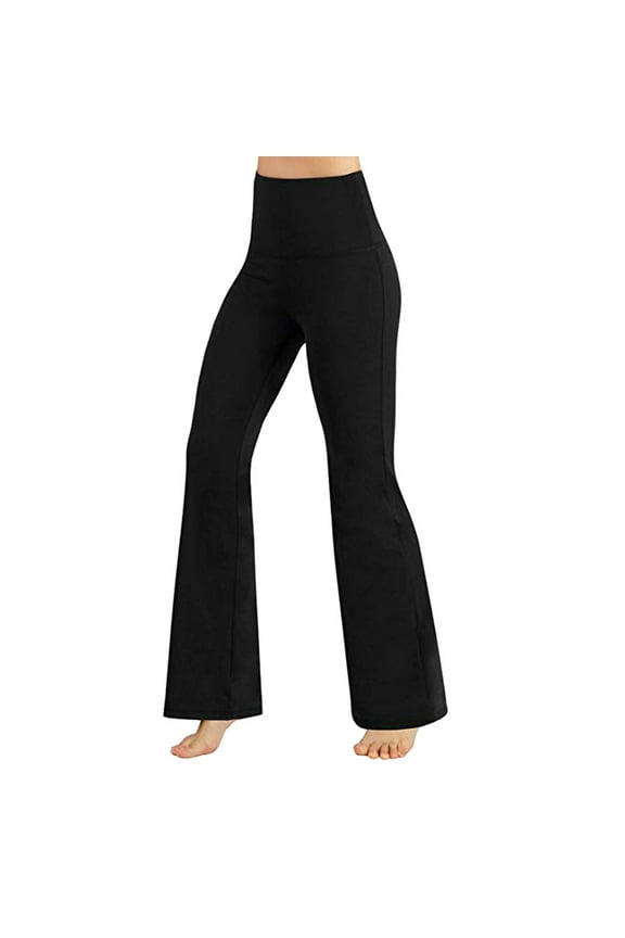 Bell Bottom Leggings for Women High Waisted Workout Yoga Pants Stretchy Skinny Yoga Pants Bell Bottom Leggings for Workout Running Athletic Activewear