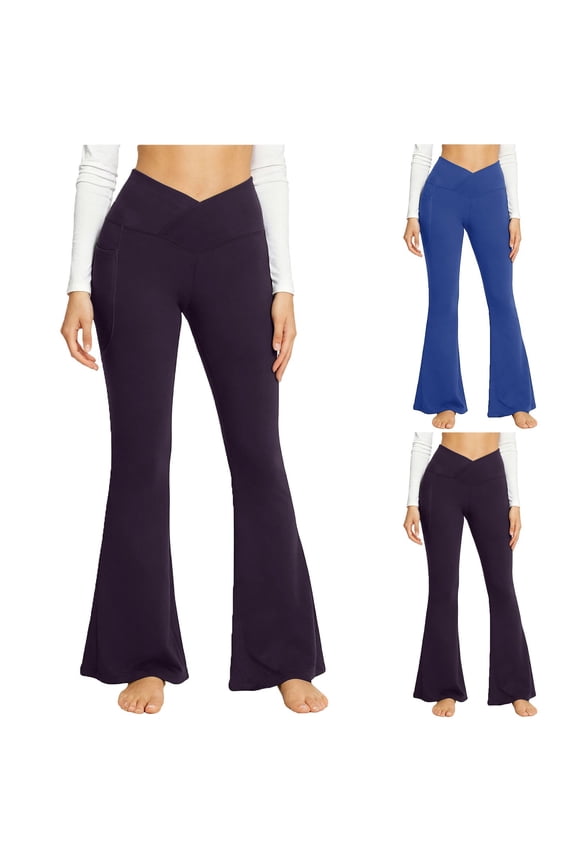 Bell Bottom Leggings for Women High Waisted Bootcut Dance Pants Casual Yoga Pants Leggings Women for Workout Running Athletic Activewear