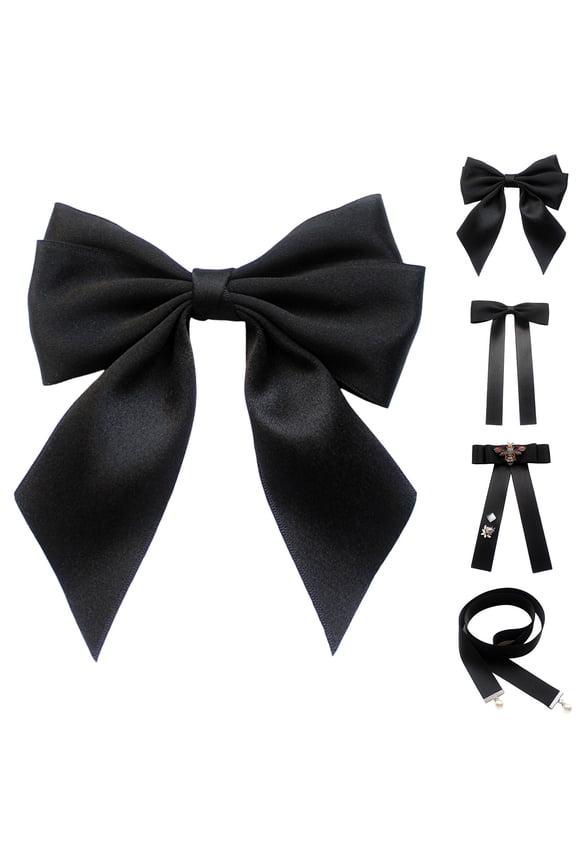 Bow Tie for Women, Self-tied Womens Tie, Solid Color Ribbon Girls Bowties, Womens Necktie for Uniform Accessory Party