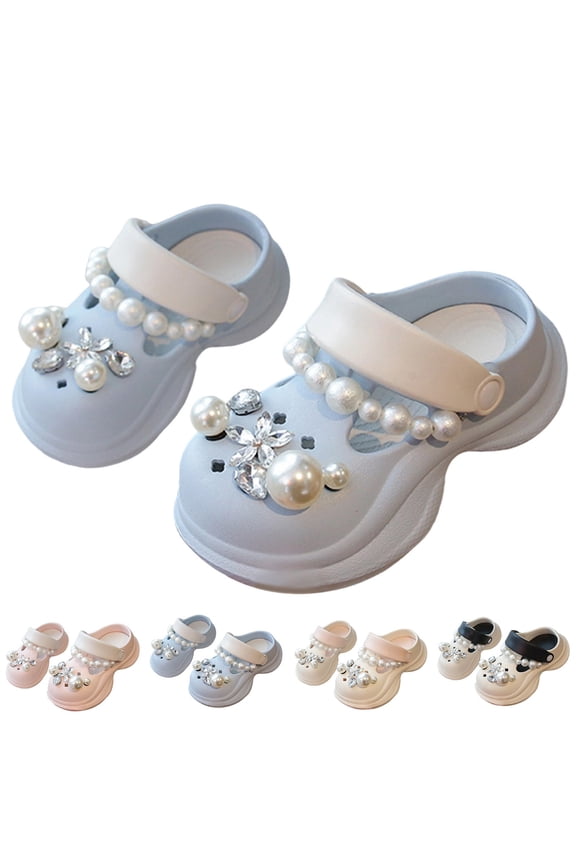 Boys Girls Cute Clogs Shoes Lightweight Girls Summer Casual Closed Toe Sandals Comfortable Everyday Footwear For Play And Leisure Activities,Black