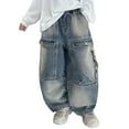 thumbnail image 1 of CAIXIA Boys Jeans Size 14,Boys Jeans For Kids Comfortable Casual Denim Pants Elastic Waist Long Trousers For School Daily Wear Autumn Winter Outfits,11-12 Years, 1 of 9