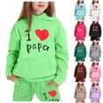 thumbnail image 1 of CAIXIA Boys Sweatsuit Set Girls 2 Piece Hoodie Sweatshirt and Sweatpant Jogger Sets Girls Tracksuit Set Girls 2 Piece Outfits Bow Graphic Back To School Outfit Cozy Girls Clothes Size 5, 1 of 5