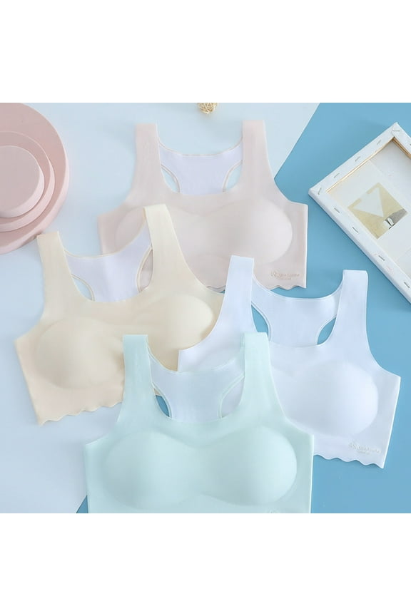 Bras For Girls 10-12 With Padding Girls Athletic Underwear Set Comfortable Supportive Breathable Sports Bra and Vest for Children,10-12 Years