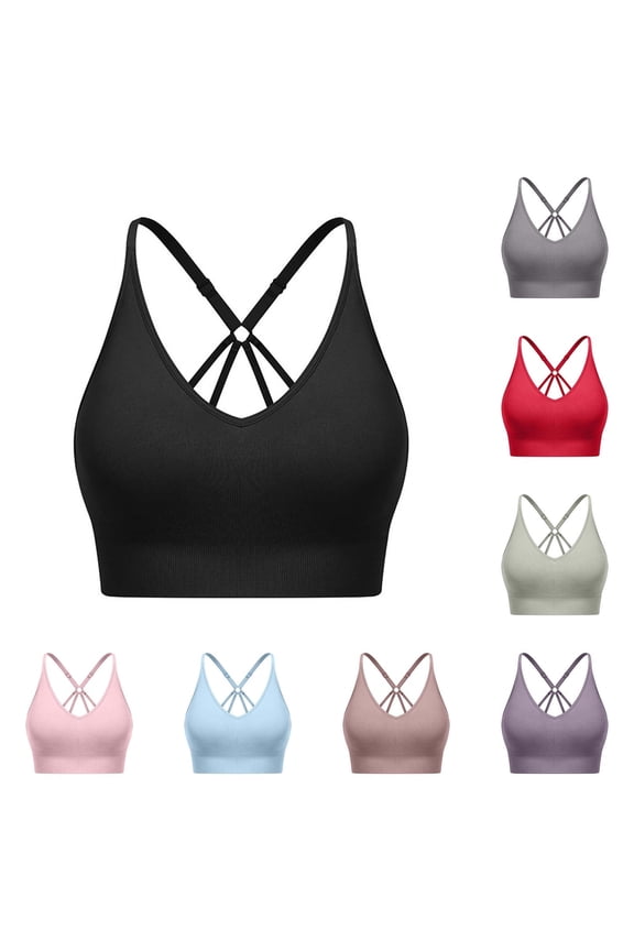 Bras for Older Women Bra No Underwire Womens Bras Wireless Deep V Powerful Push Up Seamless Pullover Full Coverage Womens Sports Bras Bralette with Padding