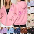 thumbnail image 1 of CAIXIA Cancer Hoodies for Women Graphic Zip Up Fashion 2026 Trendy Tops Long Sleeve Going Out Graphic Sweatshirts for Women Drawstring Jacket with Pockets Airport Outfits for Women 2026, 1 of 7