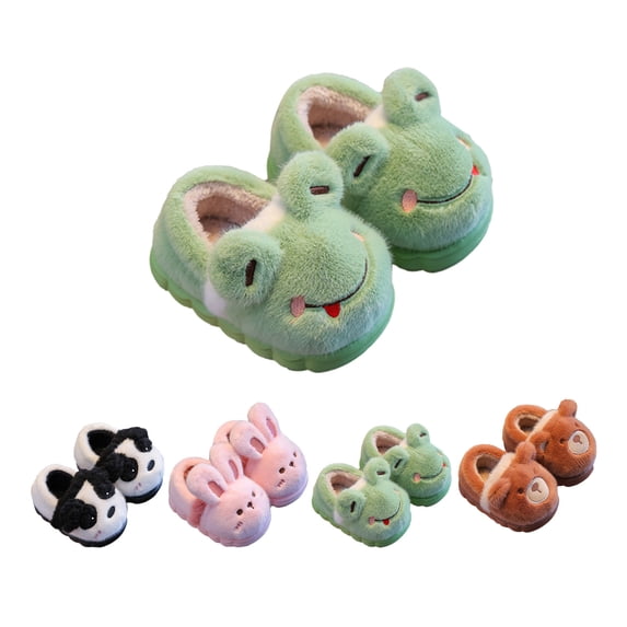 CAIXIA Bunny Kids Slippers Girls with Memory Foam Sherpa Lining Cartoon Cute Animals Non- Winter House Slippers Fuzzy Warm Indoor Outdoor Slippers Birthday Gifts
