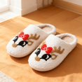 thumbnail image 1 of CAIXIA Christmas Toddler Slippers Size 7 Memory Foam Lined Cartoon Animal Non- Soles Toddler House Slippers Soft Lightweight Indoor Home Shoes Baby Girl Gifts, 1 of 7