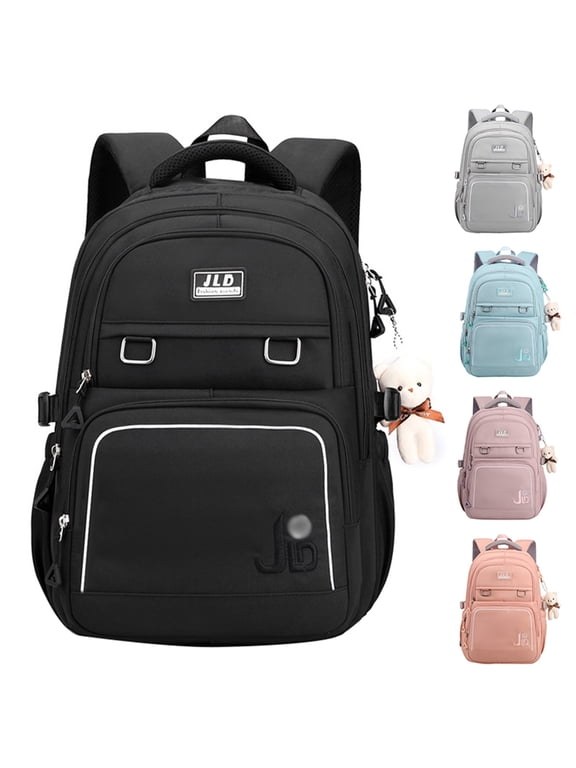 College Backpack with Pockets Back To School Large Backpack Embroidered Cute School Bag Spacious Storage Daypack for Daycare Travel
