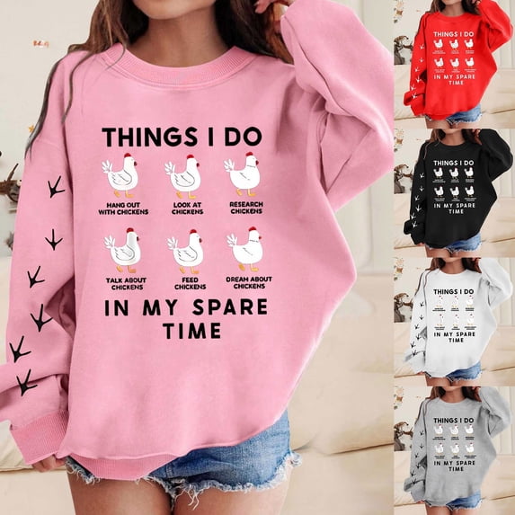 CAIXIA Crewneck Sweatshirt Girls Crewneck Comfort Cute Long Sleeve Graphic Fleece Pullover Tops First Day Of School Sweater Shirts Clothes