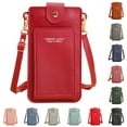 thumbnail image 1 of CAIXIA Crossbody Bags With Adjustable Straps Womens Solid Transparent Window Hasp Artificial Leather Phone Messenger Crossbody Bag, Convenient Touch Screen Shoulder Purse, 1 of 5