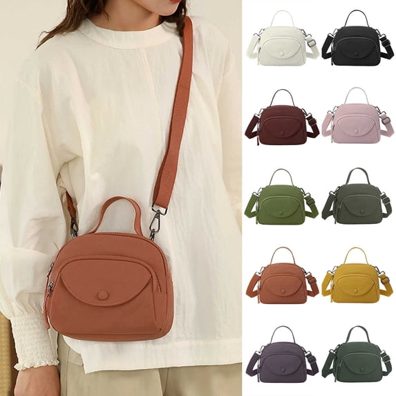 CAIXIA Crossbody Bags For WomenLightweight Small Nylon Canvas Crossbody Messenger Purse, Daily Errands Casual Travel Shoulder Handbag