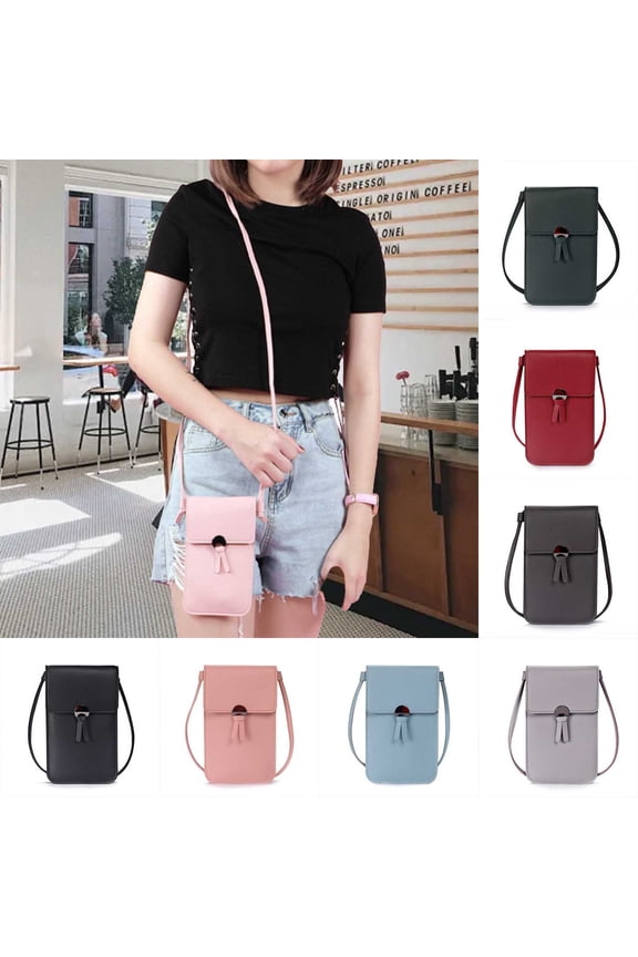 Crossbody Fanny Packs For WomenTransparent Touchscreen Messenger Crossbody Phone Purse, Lightweight Daily Commute Shoulder Bag