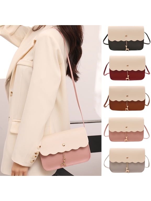 Crossbody Purses For WomenLace Deer Pattern Color Matching Messenger Crossbody Bag, Mini Mobile Phone Wallet Shoulder Purse