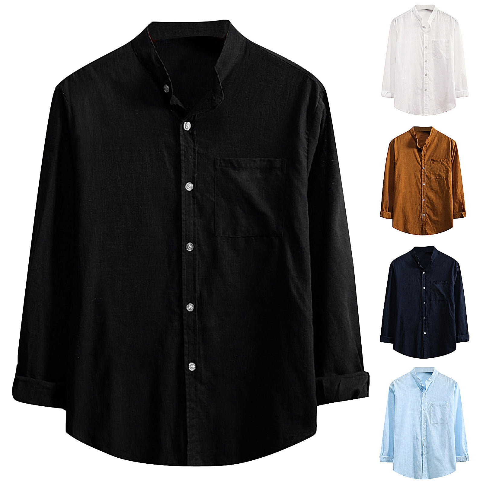 CAIXIA Dress Shirts for Men Big and Tall Button Down Long Sleeve Tuxedo ...
