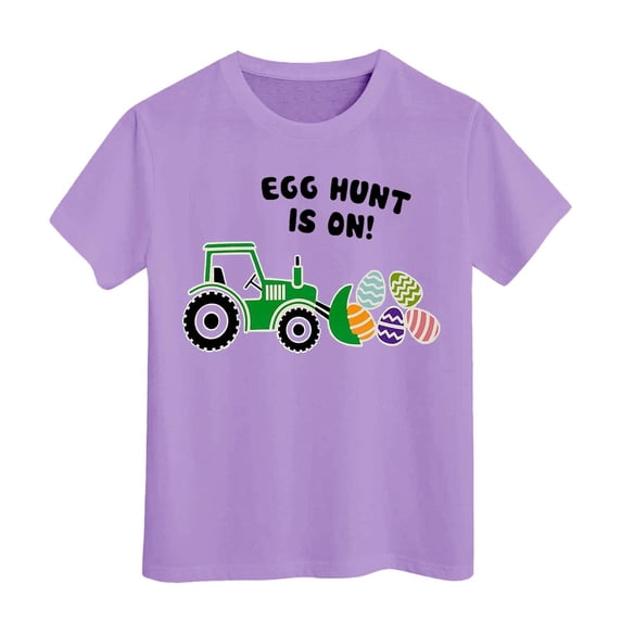 CAIXIA Easter Shirts Bunny Tshirt Kids Bunny Toddler Girl Shirts 2t Lightweight Crew Neck Funny Short Sleeve Toddler Girl Tops Tee Birthday Gifts Kids Clothing 3-4 Years