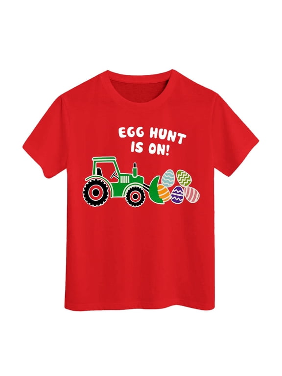 Easter Shirts Girls T Shirt Easter Bunny Baby Girl Shirts Cozy Round Neck Short Sleeve Shirts Toddler Girl Tops Tee Casual Summer Tops 4-5 Years