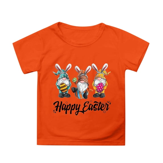 CAIXIA Easter Shirts Girls Tshirt Cute Bunny Boys Size 12 Shirts Trendy Crew Neck Casual Short Sleeve Girl Tops Size 6 Tees Boys Clothes Size 10 8-9 Years