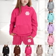 thumbnail image 1 of CAIXIA Fall Winter Girls Clothes Fall Outfits Girls Sweatshirts and Sweatpants Joggers Set 2 Piece Graphic Lover Trendy Athletic Girls Sweatsuit Set Outfits, 1 of 5