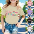thumbnail image 1 of CAIXIA First Day Of School Shirt Toddler Boy Hello Kindergarten First/second/third Grade T-Shirt Back To School Gift Tee Short Sleeve Shirts School Tee Top Girl Summer Clothes, 1 of 5