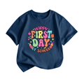 thumbnail image 1 of CAIXIA First Day Of School Shirt Toddler Girl Happy Kindergarten 1st Grade Cotton T-Shirt Toddler Girl Back To School Outfit Short Sleeve Clothes School Tee Top Toddler Girl Summer Clothes, 1 of 4